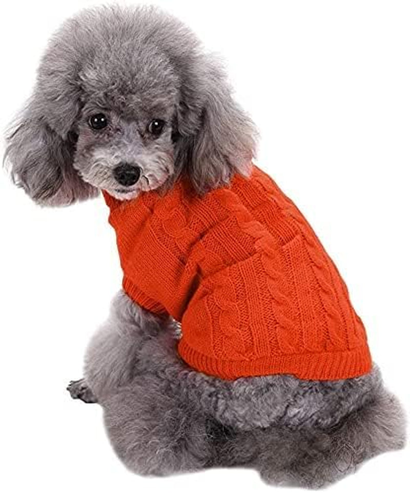 Small Dog Sweaters Knitted Pet Cat Sweater Warm Dog Sweatshirt Dog Winter Clothes Kitten Puppy Sweater