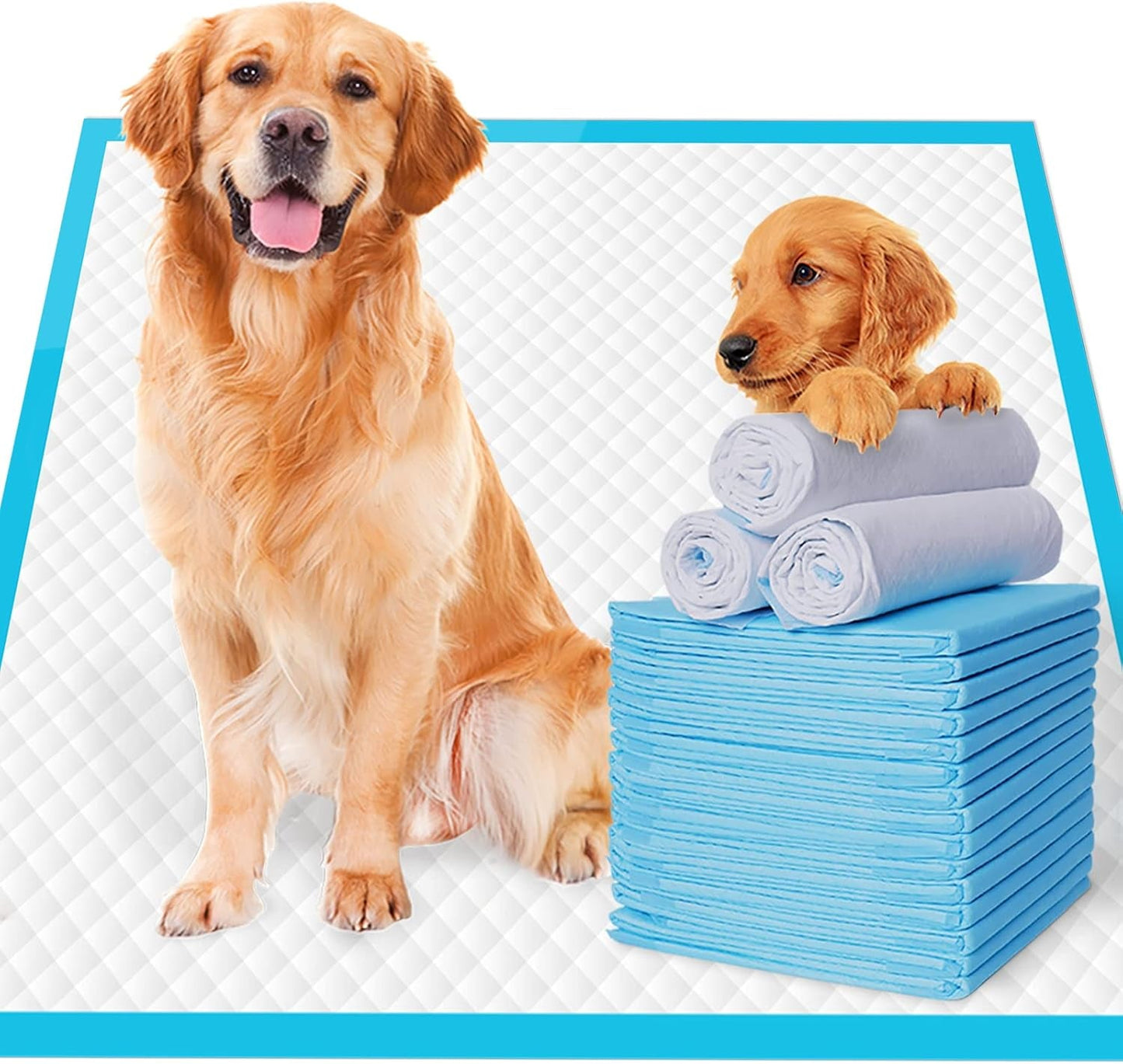 Dog Pee Pad, Puppy Potty Training Pet Pads Dog Pads Extra Large Disposable Super Absorbent & Leak-Free Pee Pads 28"X34"